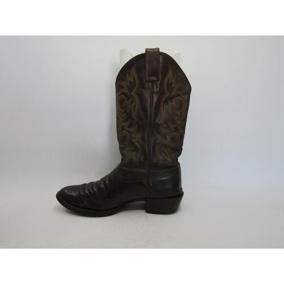 JUSTIN Mens Size 10 EE Brown Leather Western Cowboy Boots main image 10